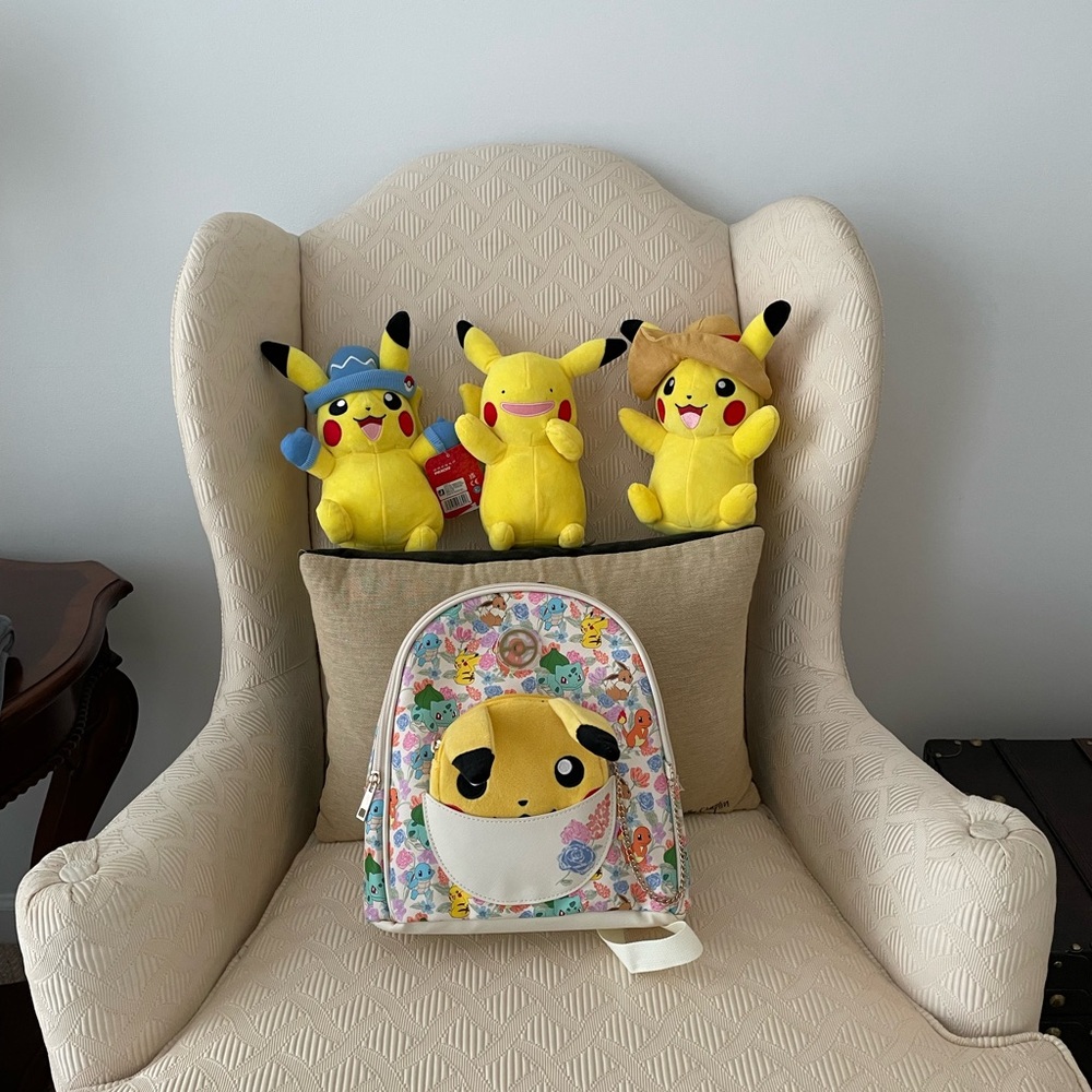 Pikachu Plush Toy Set - Yellow
